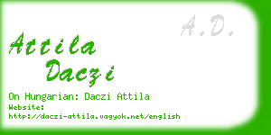 attila daczi business card